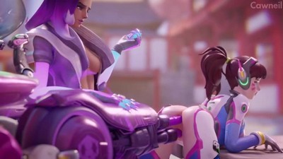Игры, Мультики 3д, Овервотч, Мультики, D.va, Сомбра,